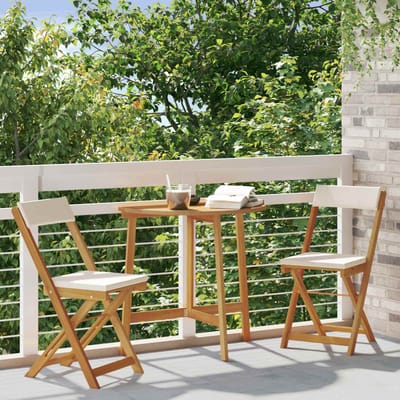 vidaXL - Bistrostoelen - voor - buiten - 2 - st - Crèmewit