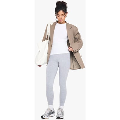 boohoo Dames Dubbele laag Modal-Jersey Legging | Grey Marl | Maat: 12