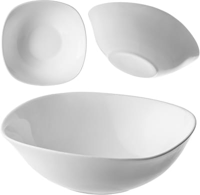 KADAX glazen slakom voor snacks salade 16 cm kom soepkom wit