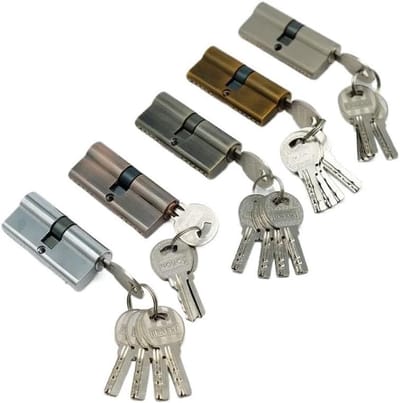 Cilinderslot Cilinderslot， 1 stuks zinken cilinder 70MM dubbele sleutelslot cilinder cilinderslot(Onecolor)