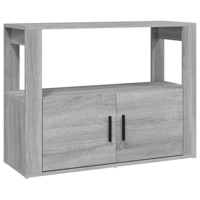 vidaXL - Dressoir - 80x30x60 - cm - bewerkt - hout - grijs - sonoma - eikenkleurig