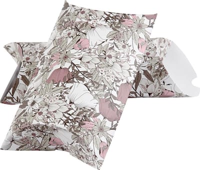 Cadeaudoosje, bloemen, afm 18x15x6 cm, 300 gr, bruin, 3 stuk/ 1 doos