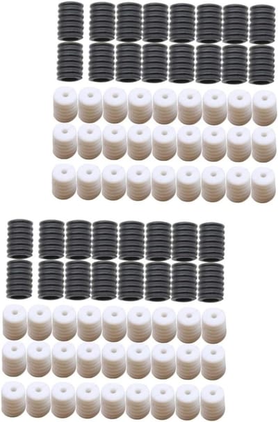 Touw Gespen - Masker Verstellers - Masker Comfort - Antislip Siliconen - 400 Stuks - Zwart Wit