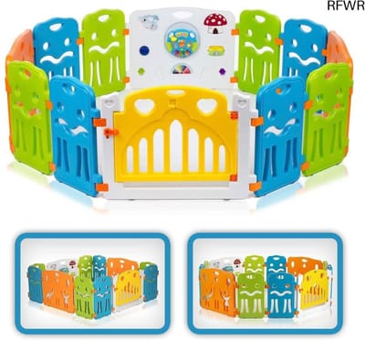 RFWR® Tweelingbox Speelbox Veiligheidshek 160,5 cm - Uitbreidbaar Kinderspeelplaats