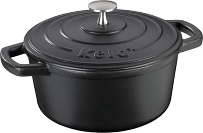 Braadpan Gietijzer Zwart, 21 cm - Kela | Calido