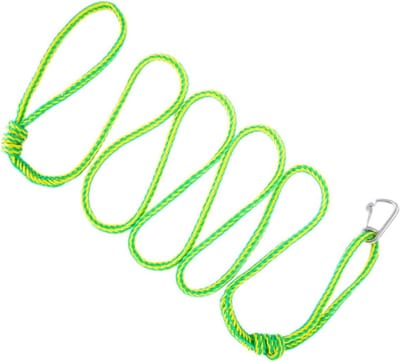 Boot Touw Met Haken - Meertouw Landvasten - Afmeren Boot - Elastische Riem - 360 cm - Lichtgroen