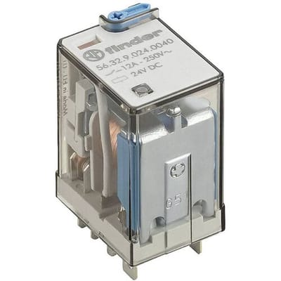Finder 56.32.9.024.0000 Steekrelais 24 V/DC 12 A 2x wisselcontact 1 stuk(s)