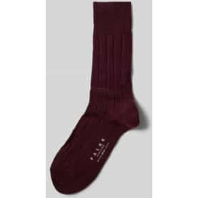 FALKE Lhasa Rib eenkleurig wol kasjmier sokken heren rood - maat 39-42
