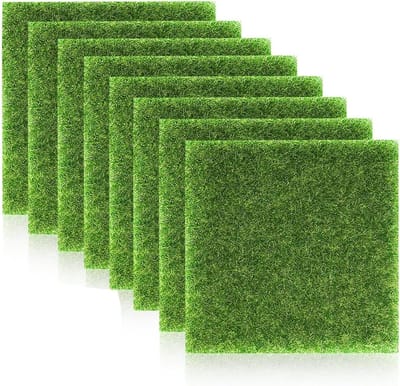 Kunstgras Matten - Mos Tapijt - Miniatuur Tuin - Zelfnivellerend - 15x15 cm - Groen