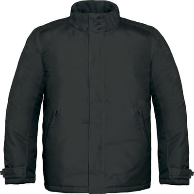 B&C Mens Real+ Premium Windproof Thermo-Isolated Jacket (Waterdichte PU Coating) (Zwart)