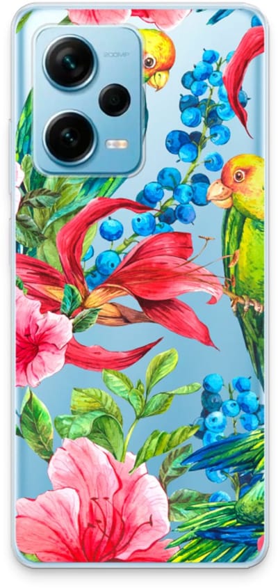 Case Company® - Hoesje geschikt voor Xiaomi Redmi Note 12 Pro Plus hoesje - Papegaaien - Soft Cover Telefoonhoesje - Bescherming aan alle Kanten en Schermrand