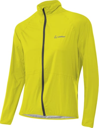 Loeffler wielrenjack lange mouwen M Bike Jacket WPM Pocket - Geel