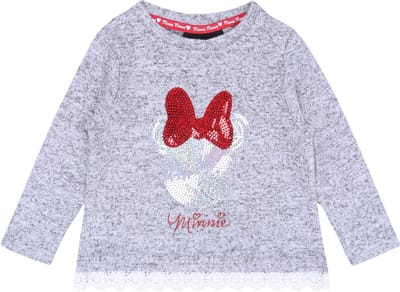 Grijs gemêleerde blouse met kant Minnie DISNEY