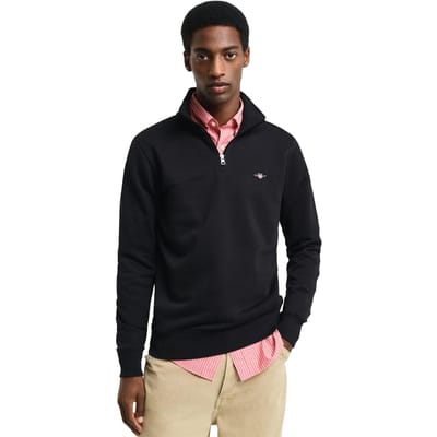 Gant Heren Geborduurd Schild Half Ritssweatshirt