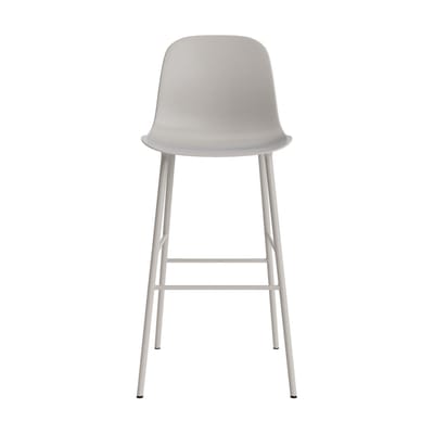 Normann Copenhagen Form Barstoel staal - NormannCopenhagenFormWarmGrey - 75 cm