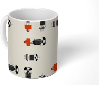 Mok - Koffiemok - Vintage - Lamp - Patronen - Mokken - 350 ML - Beker - Koffiemokken - Theemok