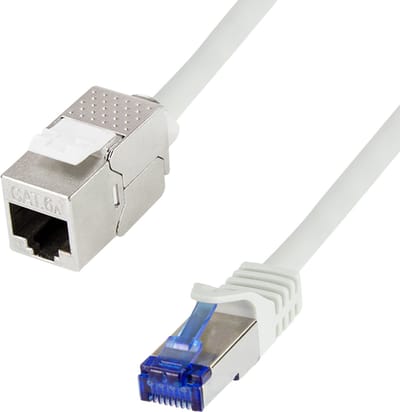 LogiLink CC5032S RJ45 Netwerkkabel, patchkabel CAT 6A S/FTP 1 m Grijs Snagless 1 stuk(s)