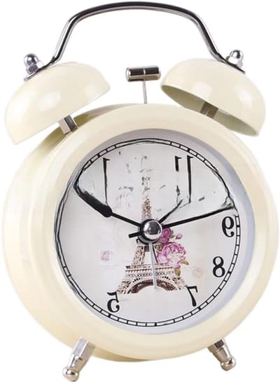 Stille Wekker - Nachtklokje - Rustig Wakker Worden - Stille Sweep Beweging - 8.7x4.5x12.5cm - Beige
