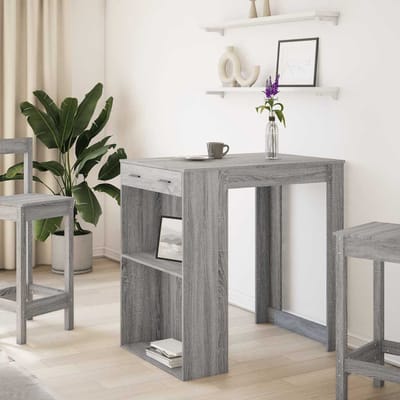 vidaXL - Bartafel - 102x70x103,5 - cm - bewerkt - hout - grijs - sonoma - eikenkleur