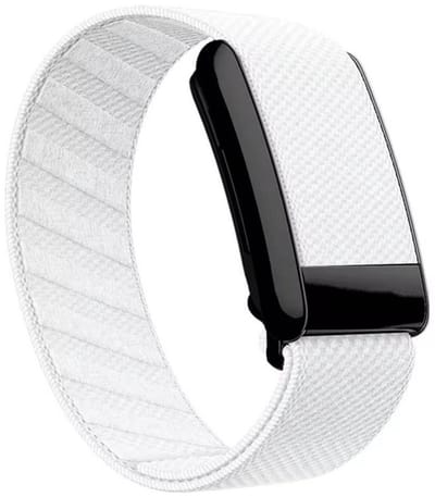 Nylon bandje - geschikt voor WHOOP 4.0 - elastisch met houder - wit