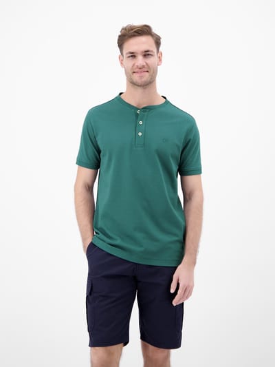 LERROS T-shirt met ronde hals en Cool & Dry-functie , Maat: L , Kleur: SOFT TEAL , 75% katoen, 25% polyester