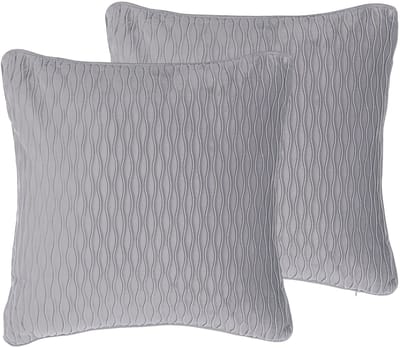 MOTARI - Sierkussen set van 2 - Grijs - 45 x 45 cm - Polyester