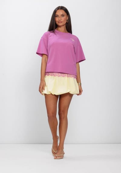 Ydence Top Callie Tops & T-shirts Dames - Shirt - Fuchsia - Maat XS