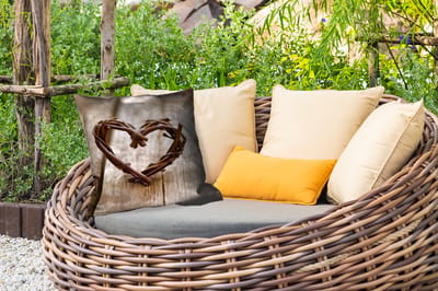 Buitenkussen - Hart - Hout - Natuur - Takken - Bruin - 45x45 cm - Weerbestendig