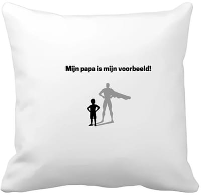 Akyol - mijn papa is mijn voorbeeld Kussen hoes - Vader - goede voorbeeld papa - vader cadeautjes - vaderdag - verjaardag - geschenk - kado - vader artikelen - 40 bij 40 cm