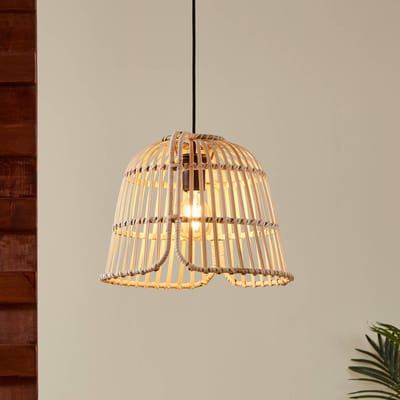 EGLO Glyneath Hanglamp - E27 - Ø 37,5 cm - Zwart/Hout