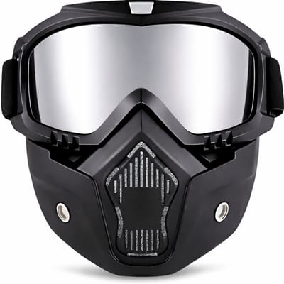 Motor-Fiets-Scooter-Ski bril & Masker I Anti-UV lens I Zwart