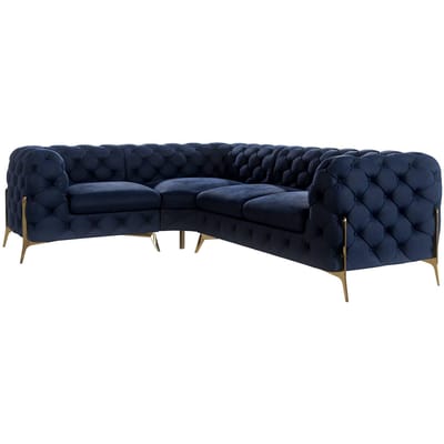 3-zitshoekbank Chelsea links velvet | Ropez