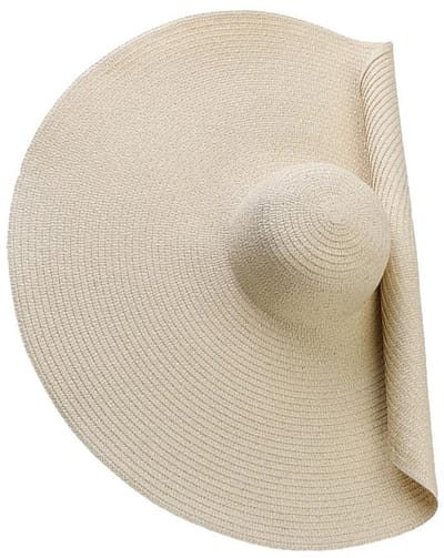 Allecto - Strohoed dames - Oversized zonnehoed - Kaki - Opvouwbare strandhoed - Ademend en lichtgewicht - Geschikt voor zomeractiviteiten - 6 7/8-7...