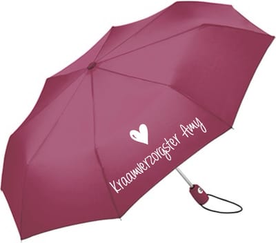 Paraplu kraamverzorgster met eigen naam-Leuk gepersonaliseerd cadeau voor de kraamhulp-Chic Bordeaux