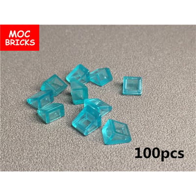 Briques MOC Brique Translucide Bleu Clair 1x1 1x2 1x4x6 1x5x6 Grotte de Glace Eau de Mer Rivière Maison Blocs de Construction Pièces Jointes Jouet pour Enfants