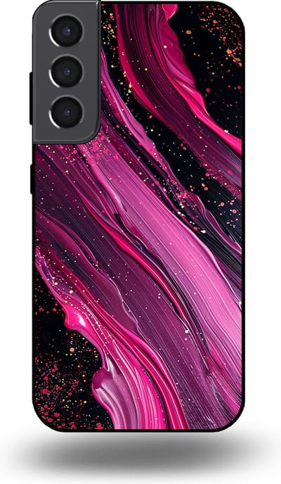 Smartphonica Telefoonhoesje geschikt voor Samsung Galaxy S22 Plus met marmer opdruk - TPU backcover case marble design - Paars Roze geschikt voor Samsung Galaxy S22 Plus