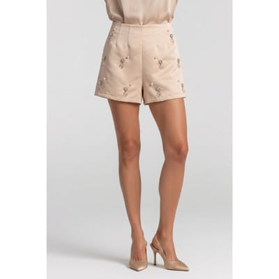 Odd Muse Crystal Shorts Cream Maat: XXS | Korte Broeken Outlet | Dames | Beige