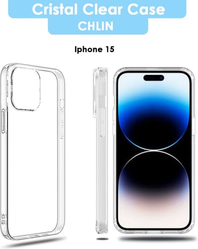 CL CHLIN - transparant Hoesje voor Iphone 15 extra dun met verhoogde rand - Iphone 15 hoesje nieuw model - Dun hoesje iphone 15 - Iphone 15 - Iphone 15 Accessoires - Kerstcadeau - cadeau tips