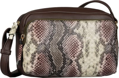 TOM TAILOR Schoudertas Esta Cross Bag Snake Brown Bruine Veelkleurig