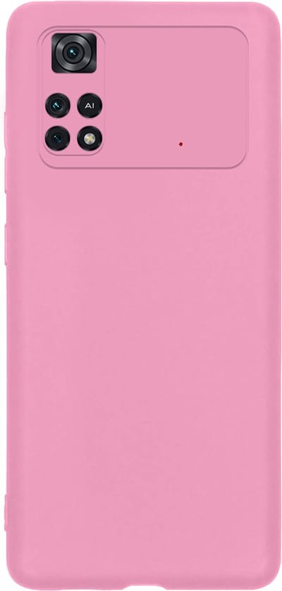 Hoes - Geschikt voor Xiaomi Poco X4 Pro 5G - Sterk & Shockproof - Hoesje Cover - Siliconen Case - Lichtroze