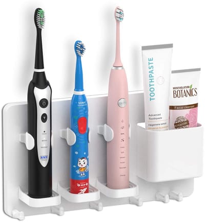 Cosensi - Electric Toothbrush Holder - Wandmontage - Eenvoudig te installeren - Wit - Toilethouder - Houdt tandenborstels droog - Geschikt voor vol...