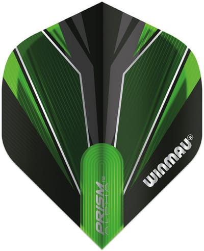 Winmau Prism Alpha Black & Green - Dart Flights
