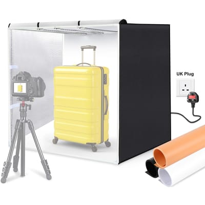 PULUZ PU5083 80*80*80cm Grote Opvouwbare LED Licht Tent Bureau Fotografie Studio Lichtbak 90W Softbox UK Plug beige