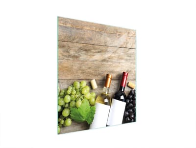 TMK ArtDeko - Snijplank - 45x52 cm - Glas - Houtmotief