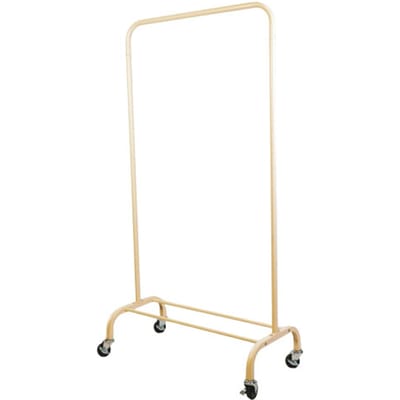 Housevitamin Kledingrek op Wieltjes – Metaal – Zandkleur – 80x40x155 cm