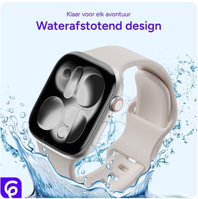 SBG Siliconen Bandje Geschikt voor Apple Watch 9 | 45MM | Sport Horlogeband Sterrenlicht