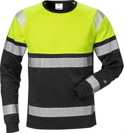 Fristads Hi Vis T-Shirt Met Lange Mouwen Klasse 1 7519 Thv - Hi-Vis geel/zwart - S