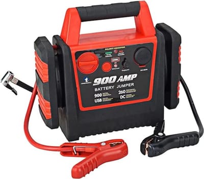 DailySupplies® Jumpstarter met Compressor - Startkabels - Starthulp voor Auto - Accubooster - Zwart met Rood