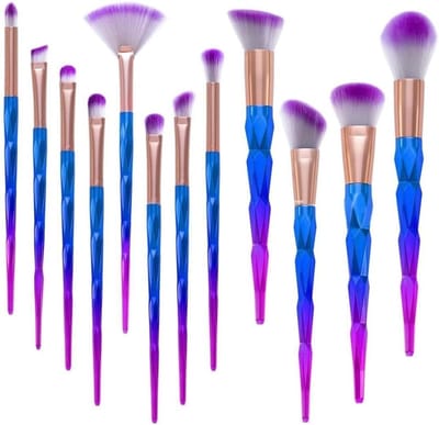 Complete Set van 12 Professionele Make-up Kwasten voor Oogschaduw, Foundation en Eyeliner Gebruik