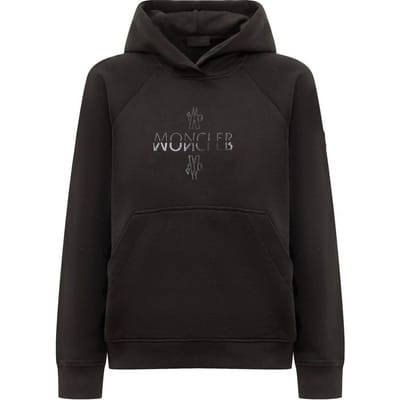 Sweat à capuche Moncler Imprimé Logo Manches Longues Sweatshirt Femme sweatshirt Noir J10938G00008809KR-999 M black